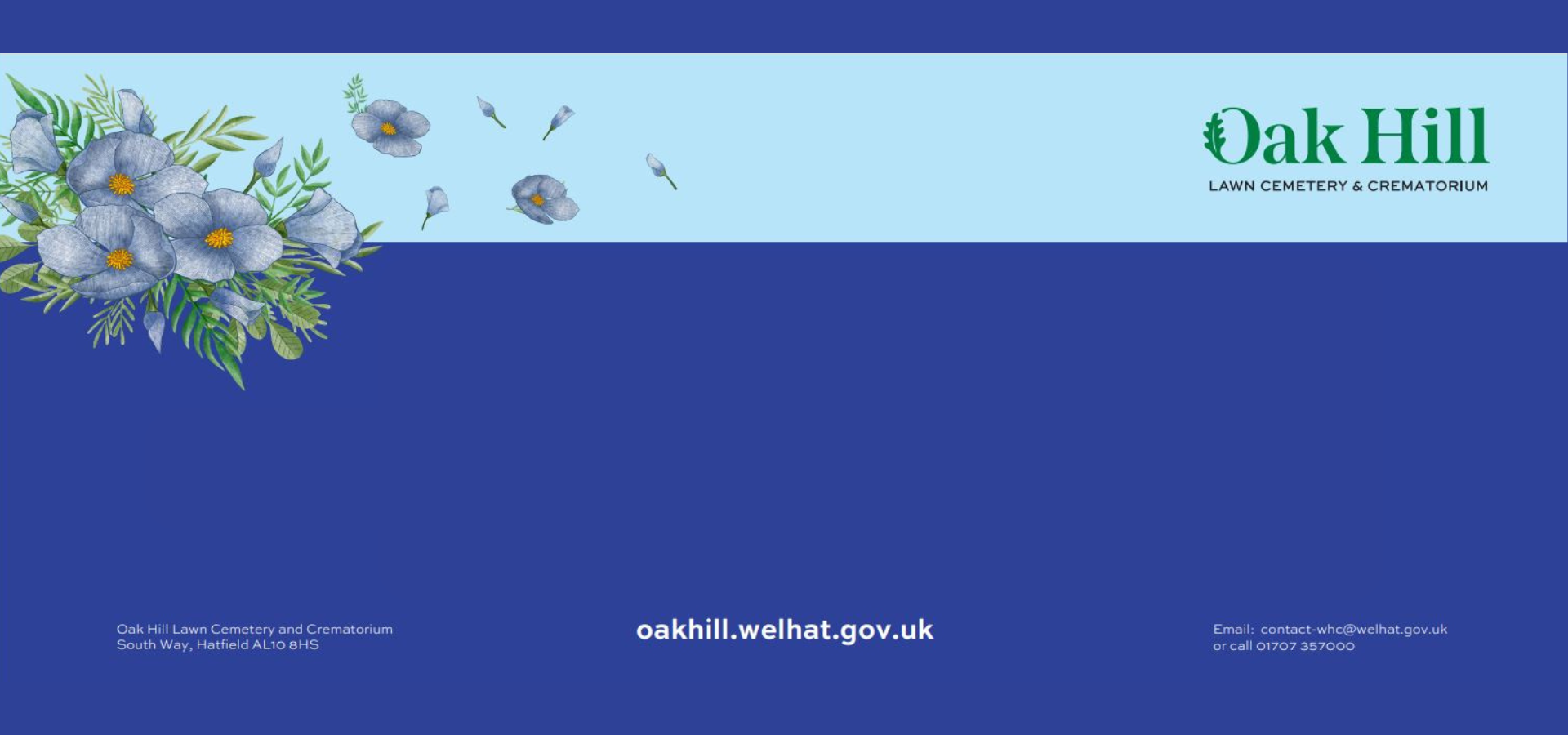 Dark blue image with light blue flowers on top
