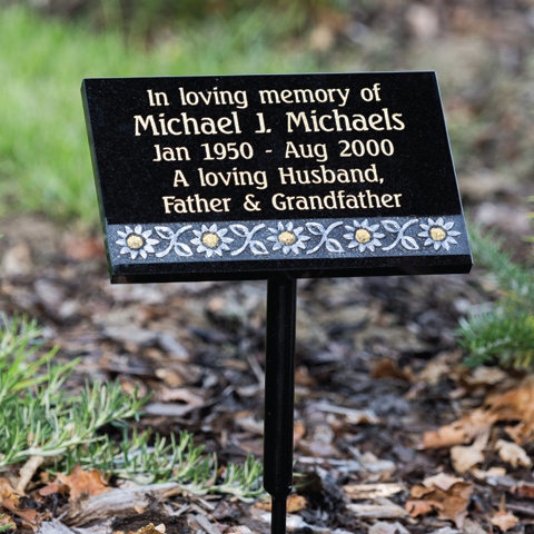 Rectangle memorial plaque