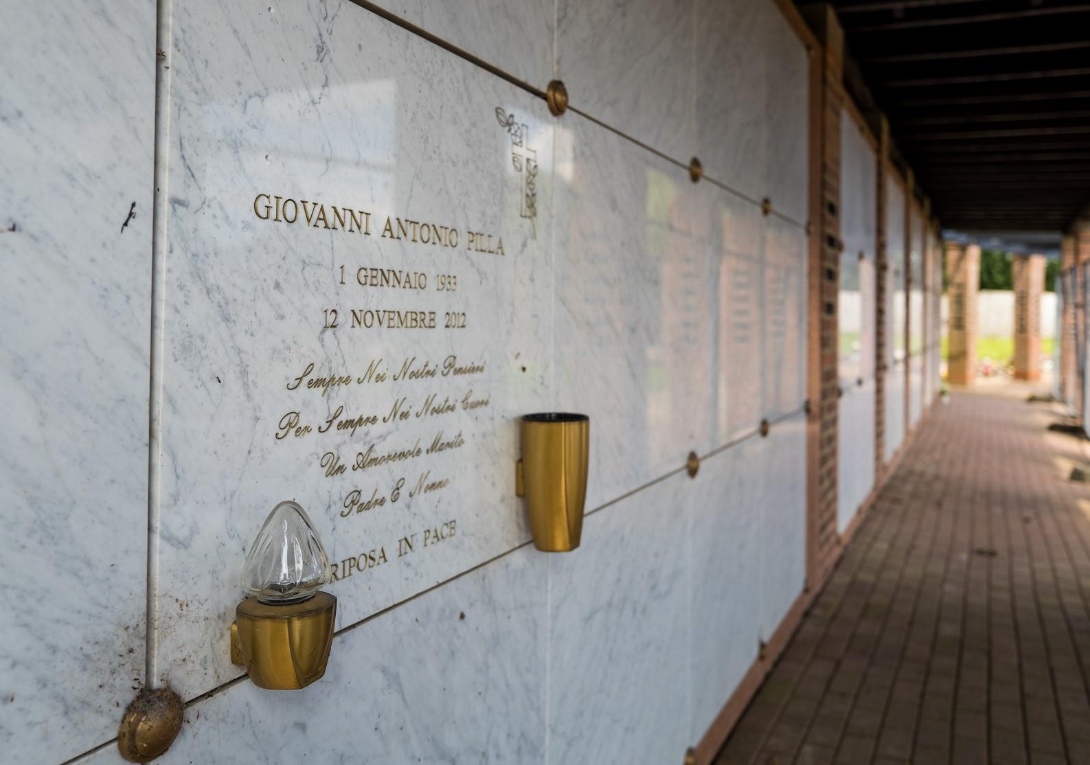 Image of a remembrance wall with someones name on it
