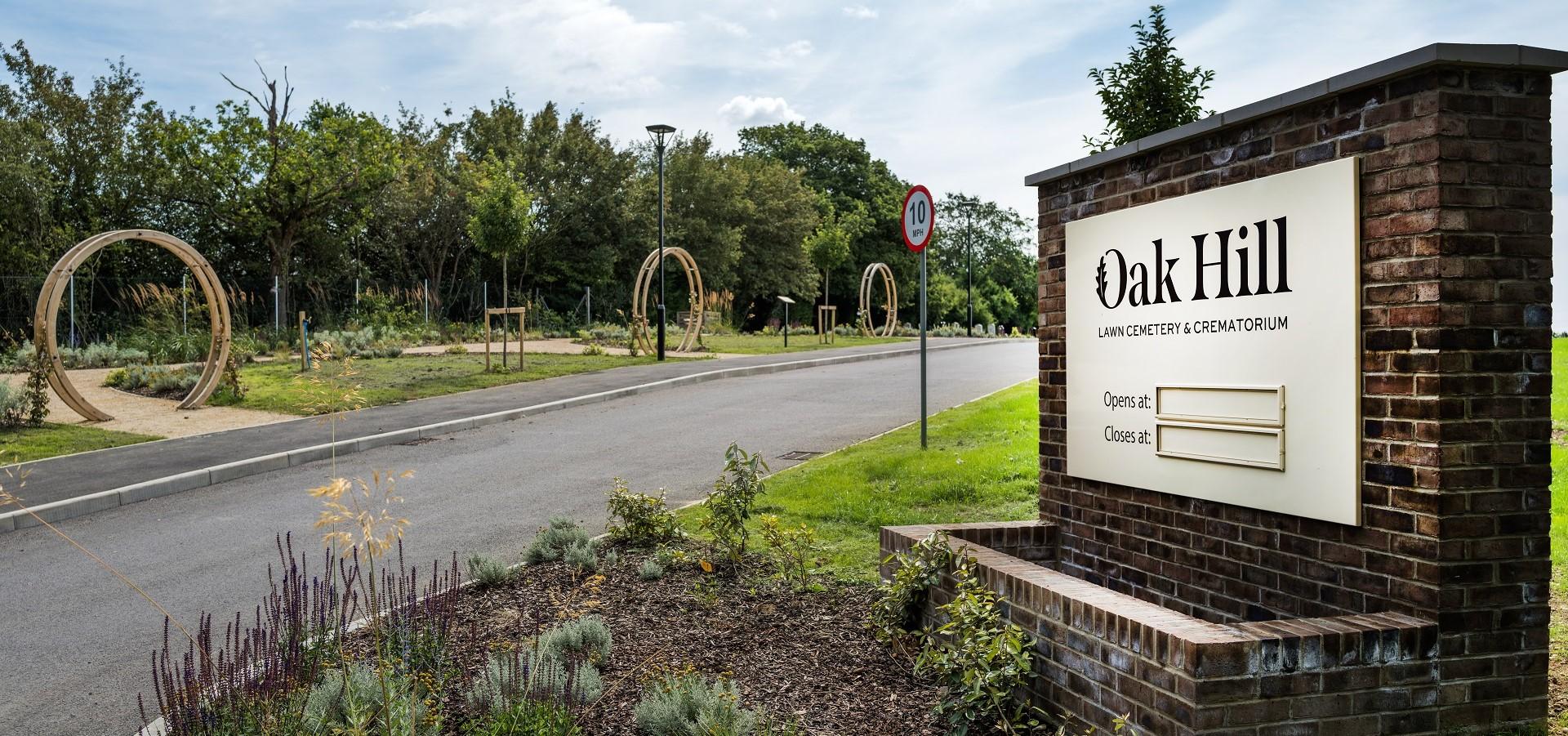 Parking entrance at Oak Hill